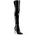 Pleaser COURTLY-3012 Stivali Sopra Il Ginocchio Vernice Nero EU-36 / US-6