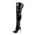 Pleaser COURTLY-3012 Stivali Sopra Il Ginocchio Vernice Nero EU-36 / US-6