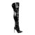 Pleaser COURTLY-3012 Stivali Sopra Il Ginocchio Vernice Nero EU-36 / US-6