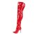 Pleaser COURTLY-3012 Stivali Sopra Il Ginocchio Vernice Rosso EU-36 / US-6