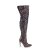 Pleaser COURTLY-3015 Stivali Sopra Il Ginocchio Glitter Nero EU-39 / US-9
