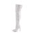 Pleaser COURTLY-3015 Stivali Sopra Il Ginocchio Glitter Bianco EU-40 / US-10