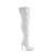 Pleaser COURTLY-3015 Stivali Sopra Il Ginocchio Glitter Bianco EU-36 / US-6
