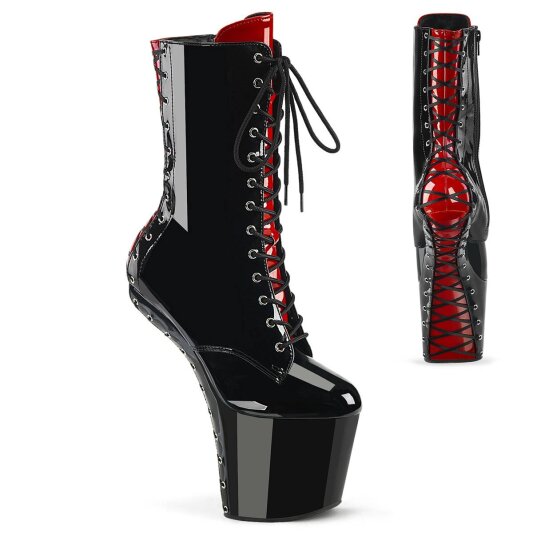 Pleaser CRAZE-1040FH Stivaletti con Plateau Vernice Nero EU-40 / US-10