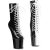 Pleaser CRAZE-1040TT Stivaletti con Plateau Vernice Nero Bianco EU-38 / US-8