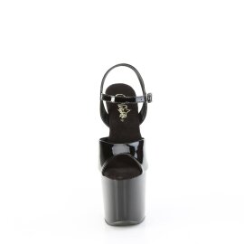 Pleaser CRAZE-809 Sandali con Plateau Vernice Nero EU-37 / US-7