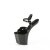 Pleaser CRAZE-809 Sandali con Plateau Vernice Nero EU-37 / US-7