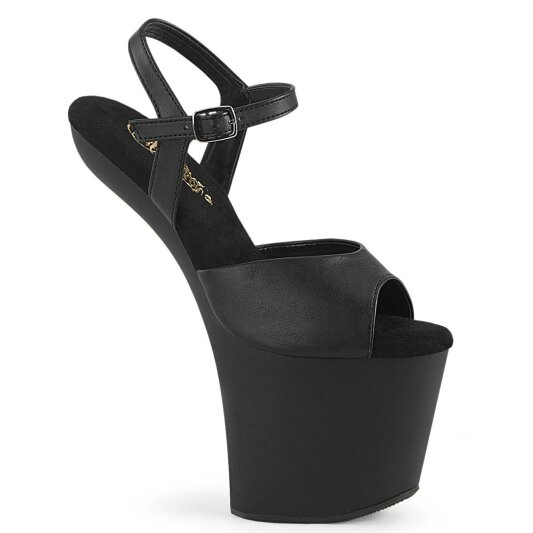 Pleaser CRAZE-809 Sandali con Plateau in Similpelle Nero EU-40 / US-10