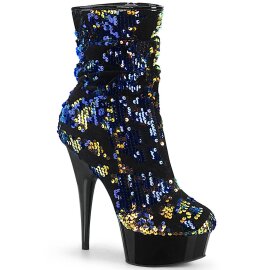 Pleaser DELIGHT-1004 Stivaletti con Plateau Paillettes...