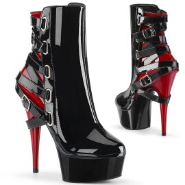 Pleaser DELIGHT-1012 Stivaletti con Plateau Vernice Nero...