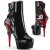 Pleaser DELIGHT-1012 Stivaletti con Plateau Vernice Nero EU-36 / US-6