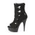 Pleaser DELIGHT-1014 Stivaletti con Plateau in Camoscio Sintetico Nero EU-36 / US-6