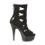 Pleaser DELIGHT-1014 Stivaletti con Plateau in Camoscio Sintetico Nero EU-37 / US-7