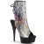 Pleaser DELIGHT-1018SP Stivaletti con Plateau Nero Multicolore EU-36 / US-6