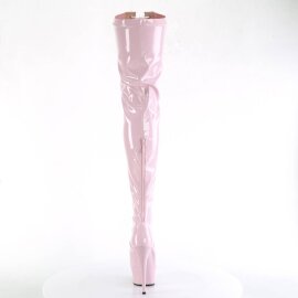Pleaser DELIGHT-3027 Stivali Sopra Il Ginocchio Con Plateau Vernice Rosa Chiaro EU-36 / US-6