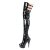 Pleaser DELIGHT-3055 Stivali Sopra Il Ginocchio Con Plateau Vernice Nero EU-35 / US-5