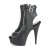 Pleaser DELIGHT-600-18 Stivaletti con Plateau in Similpelle Nero EU-37 / US-7