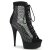 Pleaser DELIGHT-600-33RM Stivaletti con Plateau in Camoscio Sintetico Strass Nero EU-37 / US-7