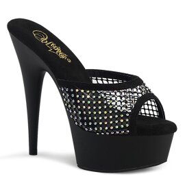 Pleaser DELIGHT-601-6RM Mules con Plateau Camoscio...