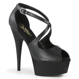 Pleaser DELIGHT-621 Sandali con Plateau Similpelle Nero...