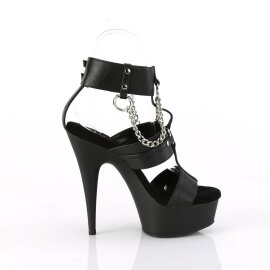 Pleaser DELIGHT-661 Sandali con Plateau Similpelle Nero EU-35 / US-5