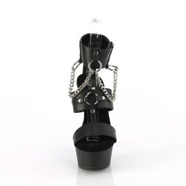 Pleaser DELIGHT-661 Sandali con Plateau Similpelle Nero...