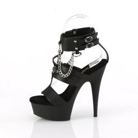 Pleaser DELIGHT-661 Sandali con Plateau Similpelle Nero EU-36 / US-6