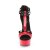 Pleaser DELIGHT-663 Sandali con Plateau Vernice Rosso EU-35 / US-5