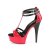 Pleaser DELIGHT-663 Sandali con Plateau Vernice Rosso EU-35 / US-5
