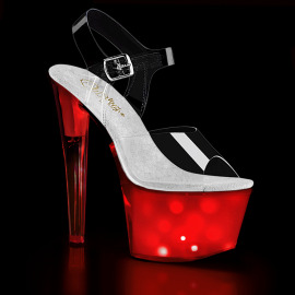 Pleaser DISCOLITE-708 Sandali con Plateau Trasparente...