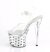 Pleaser DISCOLITE-708DOTS Sandali con Plateau Trasparente Multicolore EU-36 / US-6
