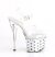 Pleaser DISCOLITE-708DOTS Sandali con Plateau Trasparente Multicolore EU-36 / US-6