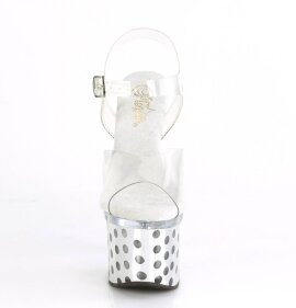Pleaser DISCOLITE-708DOTS Sandali con Plateau Trasparente...