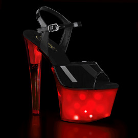 Pleaser DISCOLITE-709 Sandali con Plateau Vernice Nero...