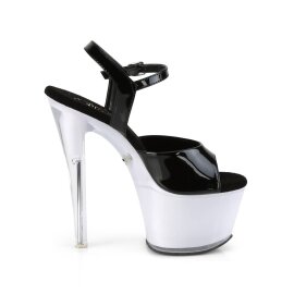 Pleaser DISCOLITE-709 Sandali con Plateau Vernice Nero Colorato EU-35 / US-5