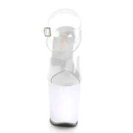 Pleaser DISCOLITE-808 Sandali con Plateau Trasparente...