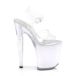 Pleaser DISCOLITE-808 Sandali con Plateau Trasparente Colorato EU-35 / US-5