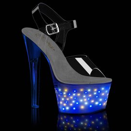 Pleaser ECHOLITE-708 Sandali con Plateau Trasparente...