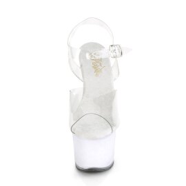 Pleaser ECHOLITE-708 Sandali con Plateau Trasparente...