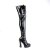 Pleaser ELECTRA-3023 Stivali sopra il Ginocchio Vernice Nero EU-38 / US-8