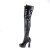 Pleaser ELECTRA-3023 Stivali sopra il Ginocchio Vernice Nero EU-39 / US-9