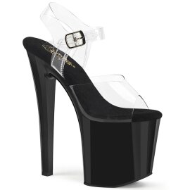Pleaser ENCHANT-708 Sandali con Plateau Trasparente Nero...