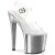 Pleaser ENCHANT-708 Sandali con Plateau Cromato Trasparente Argento EU-38 / US-8