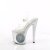 Pleaser ENCHANT-708LT-CIRCLE Sandali con Plateau Trasparente Argento EU-37 / US-7