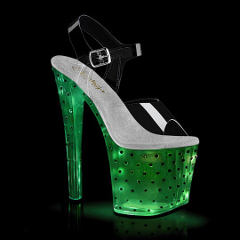 Pleaser ENCHANT-708T-LT Sandali con Plateau Trasparente...