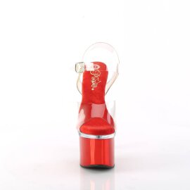 Pleaser ESTEEM-708 Sandali con Plateau Cromato Rosso...