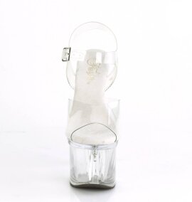 Pleaser ESTEEM-708 Sandali con Plateau Trasparente EU-35...