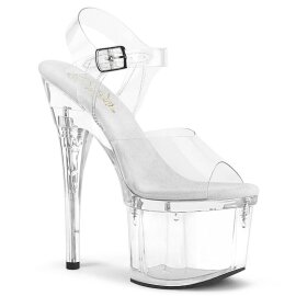 Pleaser ESTEEM-708 Sandali con Plateau Trasparente EU-38 / US-8