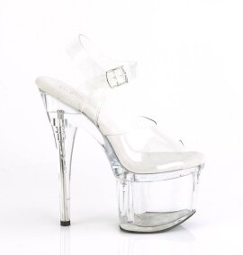 Pleaser ESTEEM-708 Sandali con Plateau Trasparente EU-38 / US-8