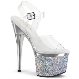 Pleaser ESTEEM-708CHLG Sandali con Plateau Glitter...